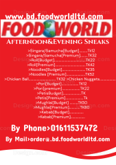 Food world sneks Menu Food world sneks Menu
