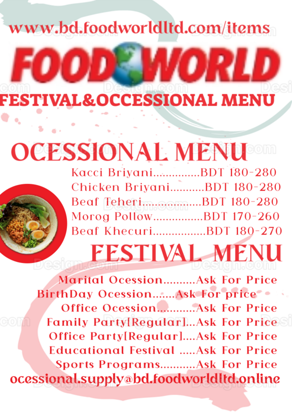Special&Festival ocessional MENU ITEM